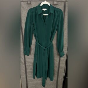 ANN MASHBURN Teal Long Sleeve Dress
